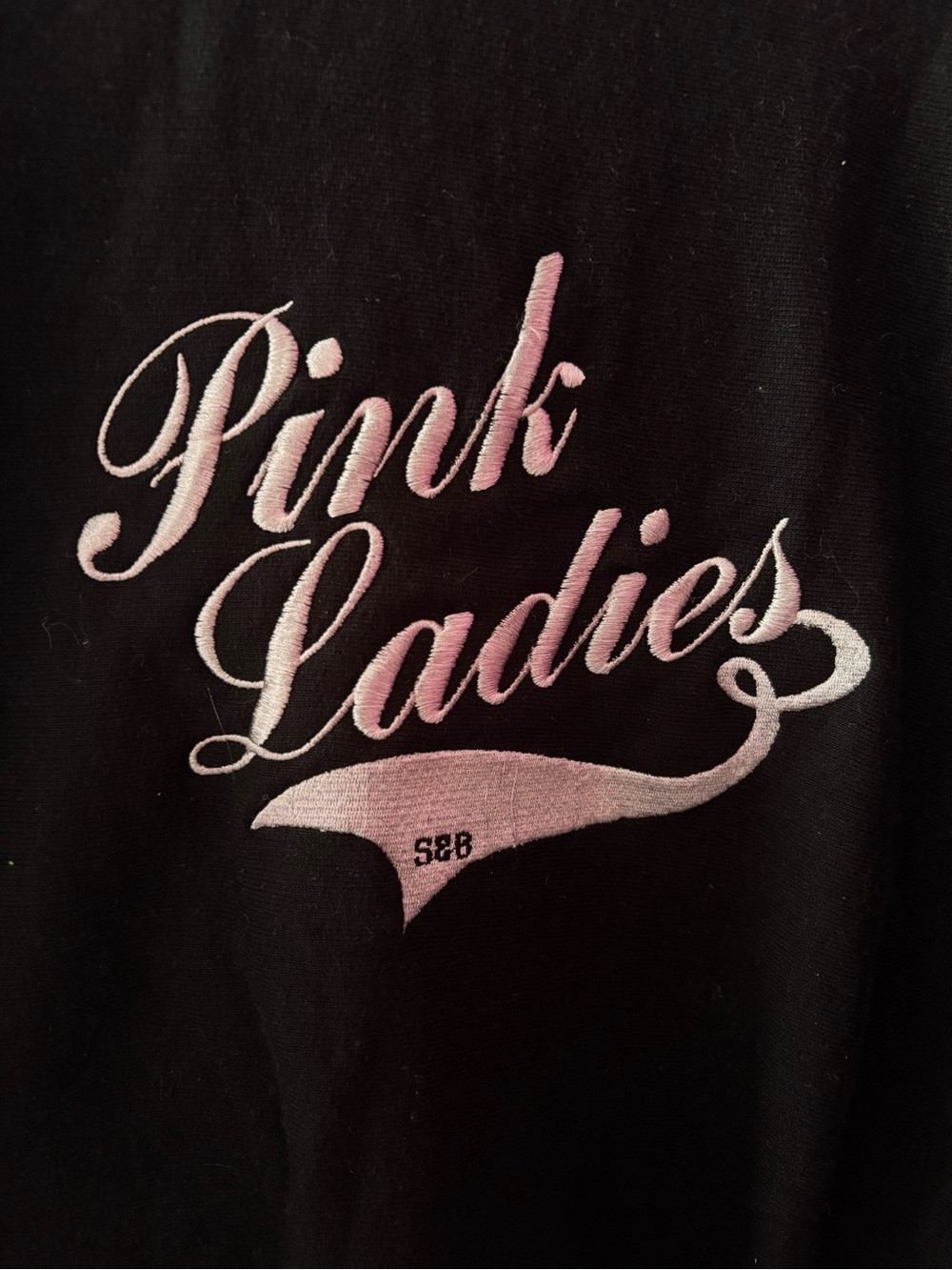 Vintage Steve & Barry's Pink Ladies Crewneck Sweatshirt Black Large - Picture 3 of 10